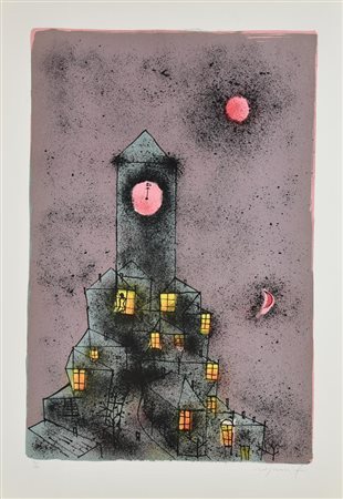 Franco Rognoni SENZA TITOLO litografia, cm 70x50; es. 52/100 firma e tiratura