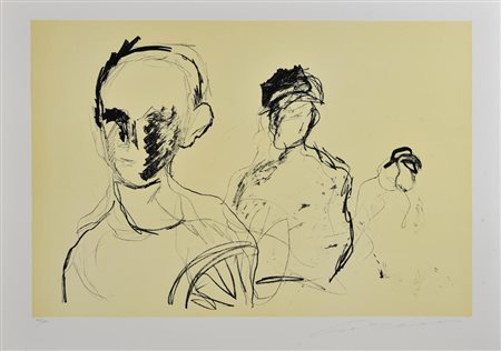 Ernesto Treccani SENZA TITOLO litografia, cm 50x70; es. 23/100 firma e tiratura