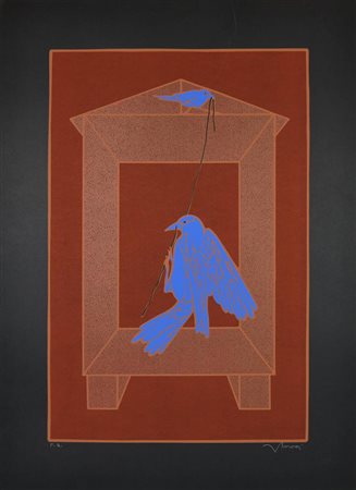 Francesco Casorati SENZA TITOLO serigrafia, cm 70x50; es. P.A. firma,...