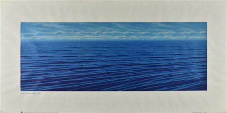 DANIELE FISSORE, MARE, 1996 manifesto, cm 48x96 firma in lastra edito per la...
