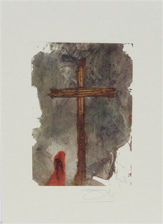 Dalì Salvador Senza titolo litografia su carta, cm. 45x32, es. E.A. firmata...