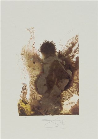 Dalì Salvador Senza titolo litografia su carta, cm. 45x32, es. E.A. firmata...