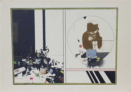 Ferroni Gianfranco Senza titolo, 1968 litografia su carta Fabriano, cm....