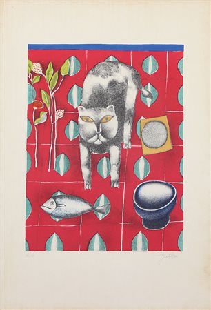 Gentilini Franco Senza titolo litografia su carta, cm. 70x50, es. 46/110...