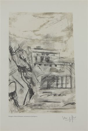 Maggioni Piero Omaggio a Manzù (Bergamo, monumento al partigiano)...