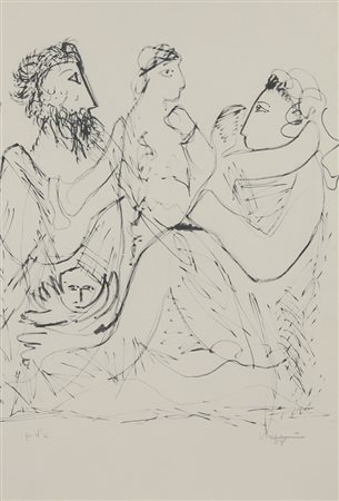 Maggioni Piero Senza titolo litografia su carta, cm. 47,5x33, es. prova...