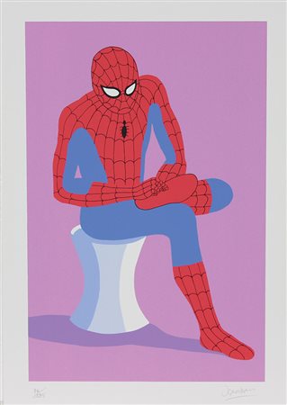Veneziano Giuseppe Spider spinario, (2008) serigrafia su carta, cm. 50x35,...