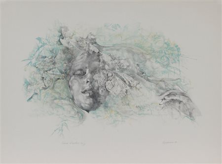 Vespignani Renzo Senza titolo, 1980 litografia su carta, cm. 56x76, es. prova...