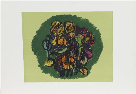 Morlotti Ennio Senza titolo litografia su carta, cm. 50x70, es. 28/120...