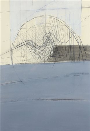 Vaglieri Tino Interno - Esterno, 1963 tempera e grafite su carta, cm. 70x50...