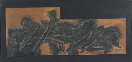 Garelli Franco Senza titolo, fine anni '50 bassorilievo in legno e materiali...