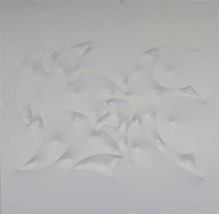 Amadio Giuseppe Afido estroflessione su tela, cm. 70x70 firmata e intitolata...