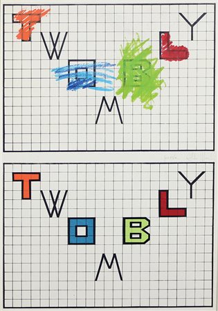 Mondino Aldo Twombly Twombly serigrafia su carta, cm. 70x49,5, esemplare di...