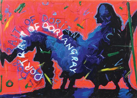 Manera Enrico Portrait of Dorian Gray tecnica mista su tela emulsionata, cm....