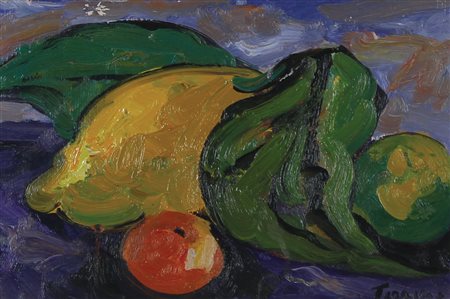 Terruso Saverio Agrumi olio su tela, cm. 20,5x30,5 firmato in basso a destra...