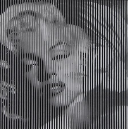 Malipiero Marilyn, 2007 collage su tavola, cm. 23x23,3 firmato e datato al retro