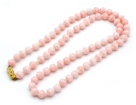 COLLANA CON SFERE ROSA lunghezza cm 32