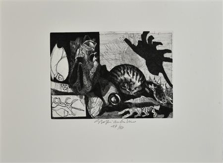 Giacomo Soffiantino SENZA TITOLO, 2008 incisione, cm 15,5x22, su foglio con...