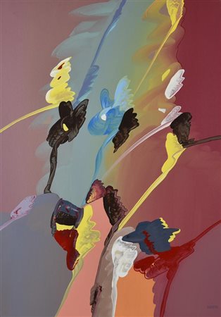 Nicola Naimo SENZA TITOLO, 1977 olio su tela, cm 70x50 firma sul retro: firma...