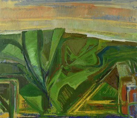 Tano Santoro SENZA TITOLO, 1970 olio su tela, cm 60x70 firma e data sul...