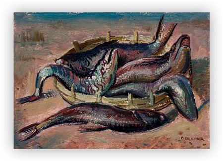 RAFFAELE COLLINA (1899-1968)  - Pesci del Gange, 1947