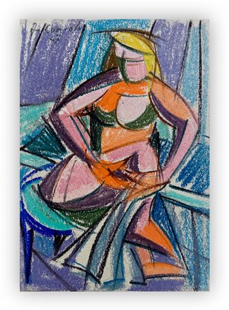 ARMANDO CUNIOLO (1900-1955) - Dama al bagno, 1947