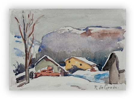 RAFFAELE DE GRADA (1885-1957) - Senza Titolo (Bardonecchia), 1951