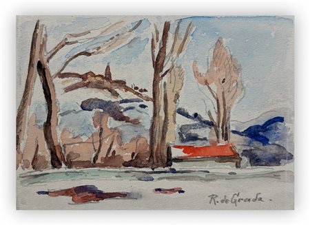 RAFFAELE DE GRADA (1885-1957) - Senza Titolo (Bardonecchia), 1951