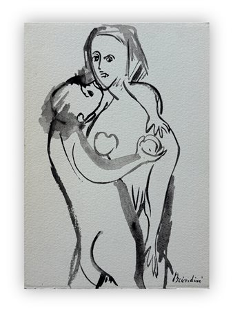 REMO BRINDISI (1918-1996) - Madre con bambino