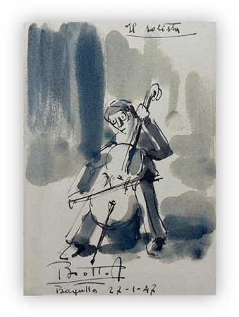 ANGELO BROTTO (1914-2002) - Il pianista, 1947