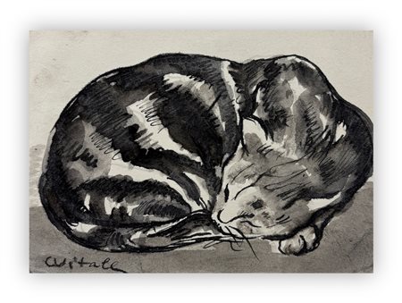 CARLO VITALE (1902-1996) - Il gatto
