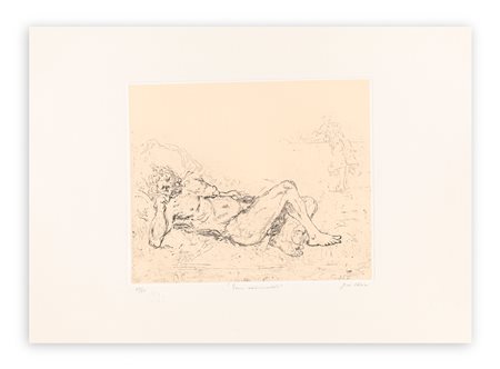 GIORGIO DE CHIRICO (1888-1978) - Fauno addormentato, 1971