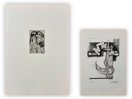 AUTORI VARI (MINGUZZI E TRUBBIANI) - Lotto unico composto da 2 opere grafiche