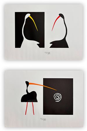 FABIO DE POLI (1947)  - Lotto unico composto da 2 opere grafiche