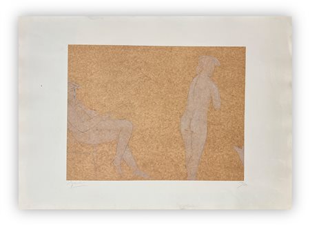 GIACOMO MANZÙ (1908-1991) - Pittore con modella II, 1978