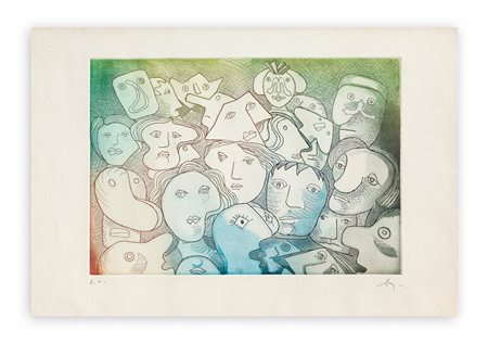 ENRICO BAJ (1924-2003) - Teste, 1981