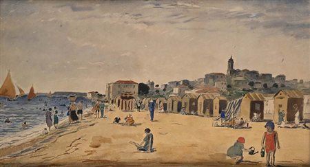 Michele Cascella (Ortona 1892 - Milano 1989) Le Mer - Spiaggia di Francavilla...