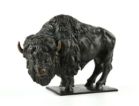 Alberto Mastroianni (Parigi 1903 - Roma 1974) Bisonte Firma incisa "Alberto...