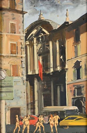 Aldo Pagliacci (San Benedetto del Tronto 1913 - Forio 1991) Veduta di Roma...