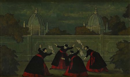 Nino Caffè (Alfedena 1908 - Pesaro 1975) Moscacieca Firma al verso “Caffè”...