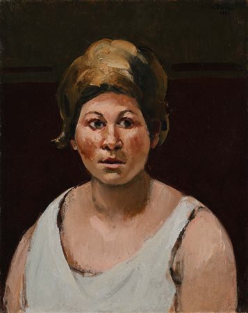 Alberto Ziveri (Roma 1908 - Roma 1990) Ritratto 1971 Firma e data in alto a...