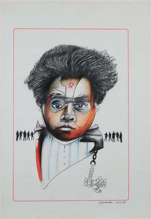 Giuseppe Guerreschi (Milano 1929 - Nizza 1985) Gramsci 1967 Firma e data...