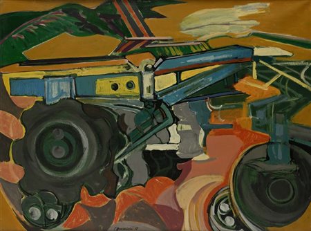 Luigi Guerricchio (Matera 1932 - Matera 1996) Il trattore 1969 Firma e data...