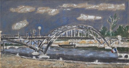 Orfeo Tamburi (Jesi 1910 - Parigi 1994) Ponte di ferro Firma in basso a...
