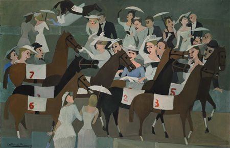 Costanza Mennyey Capogrossi (Torino 1920 - Roma 1970) Le corse al trotto...