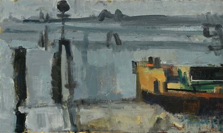 ROMANO LOTTO (VICENZA 1932) Venezia Firma in basso a destra "Lotto". Olio su...