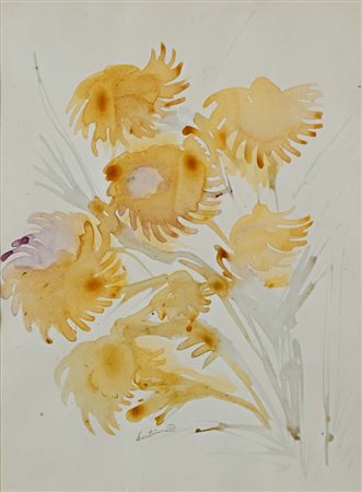 Bertina Lopes (Maputo 1924 - Roma 2012) Girasoli 1972 Firma e data in basso a...