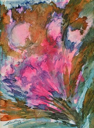 Bertina Lopes (Maputo 1924 - Roma 2012) Fiori 1971 Firma e data "Bertina '71"...