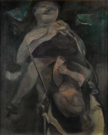 Piero Guccione (Scicli 1935 - Modica 2018) Maternità 1960 Firma e data in...