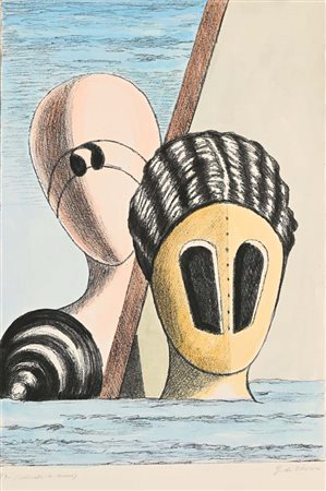 Giorgio De Chirico (Volo 1888 - Roma 1978) Le Maschere Firma e numerazione...